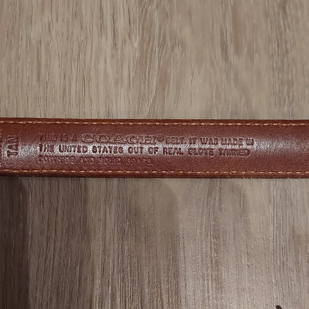 Coach British Tan Skinny Leather Belt #2800 - Picture 8 of 14